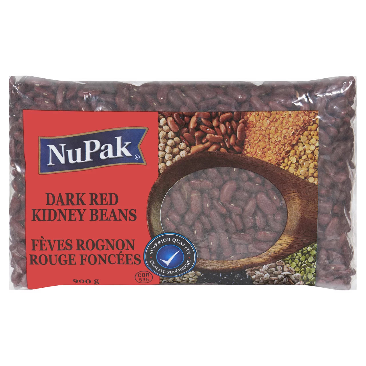 NUPAK DARK RED KIDNEY BEANS, 12 X 900 G