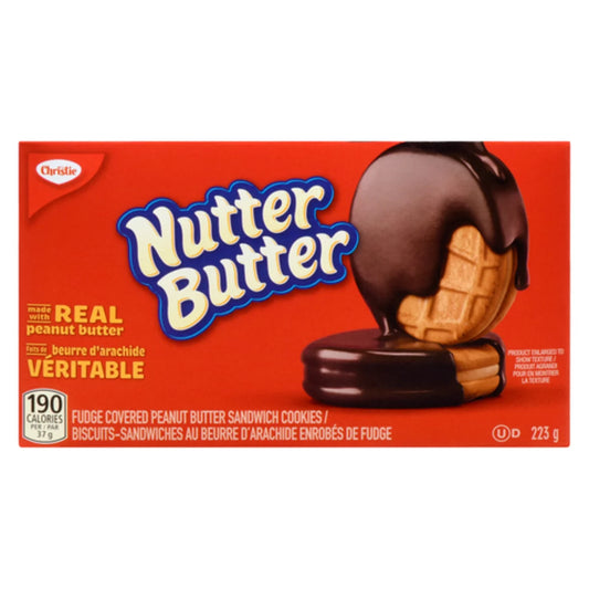 CHRISTIE NUTTER BUTTER FUDGE BISCUITS, 12 X 223 G
