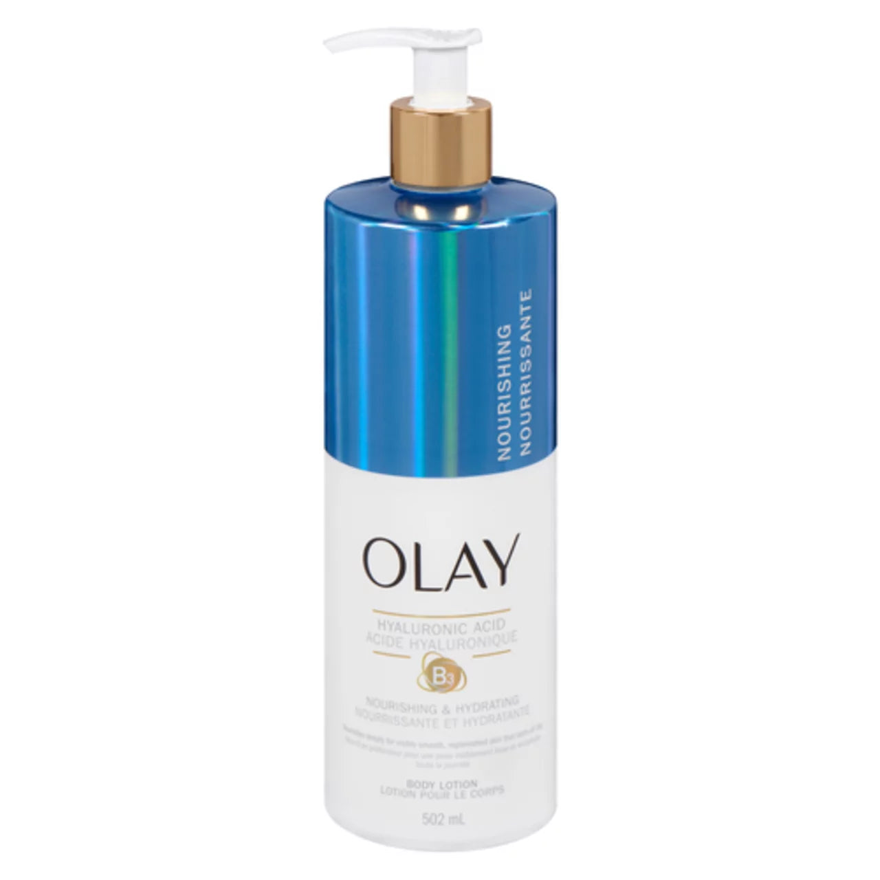 OLAY BODY LOTION NOURISHING HYALURONIC ACID, 4 X 502 ML