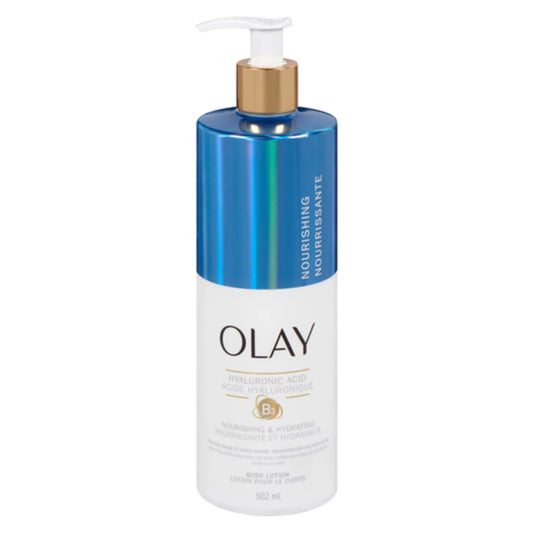 OLAY BODY LOTION NOURISHING HYALURONIC ACID, 4 X 502 ML