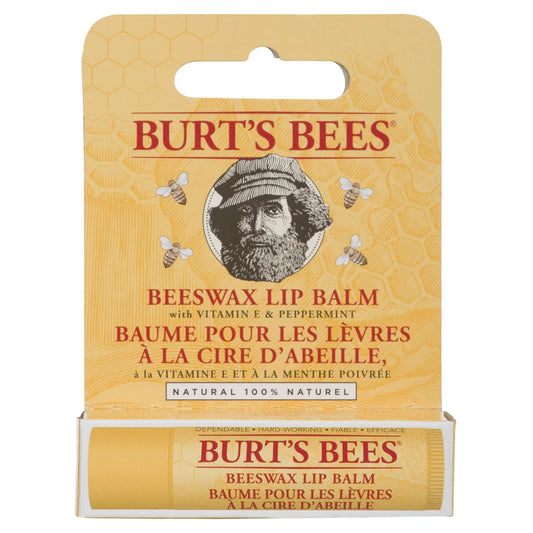 BURT'S BEES BEESWAX LIP BALM, 6 X 4.250 G
