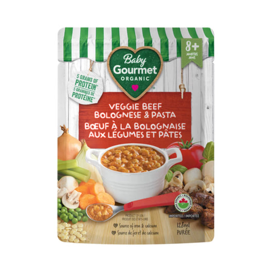 BABY GOURMET SPAGHETTI BOLOGNESE VEGETABLES, 16 X 128 ML