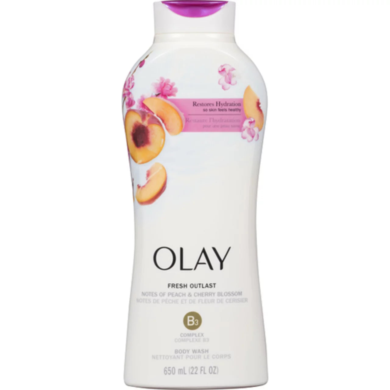 OLAY BODY WASH CHERRY BLOSSOM, 4 X 650 ML