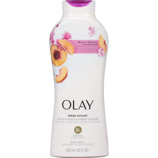 OLAY BODY WASH CHERRY BLOSSOM, 4 X 650 ML