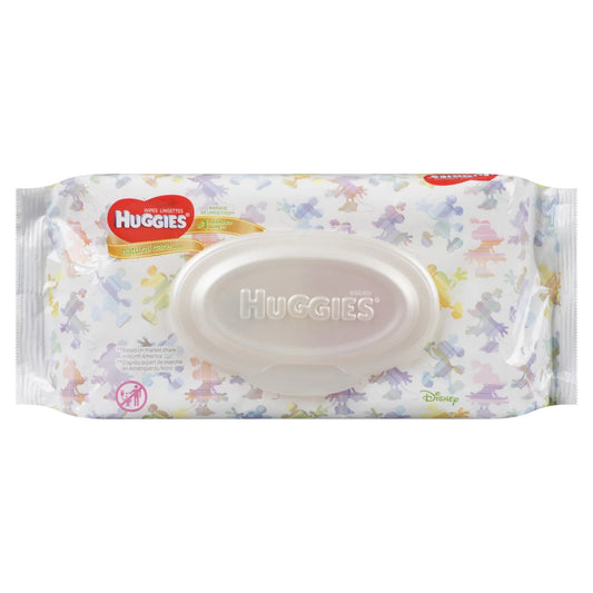 HUGGIES BABY WIPES NATURAL UNSCENTED, 16 X 32 UN