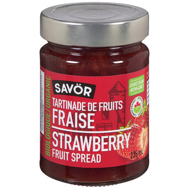 SAVOR, OR STRAWBERRY FRUIT SPREAD, 12 x 235ML
