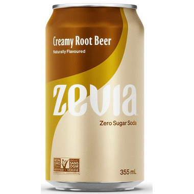 ZEVIA, CREAMY ROOT BEER SLEEK, 12 x 355ML