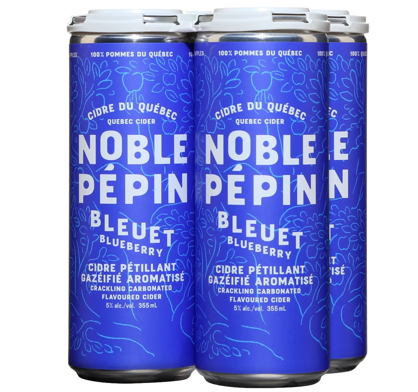 NOBLE PEPIN BLUEBERRY CIDER, 6 X 4 X 355 ML