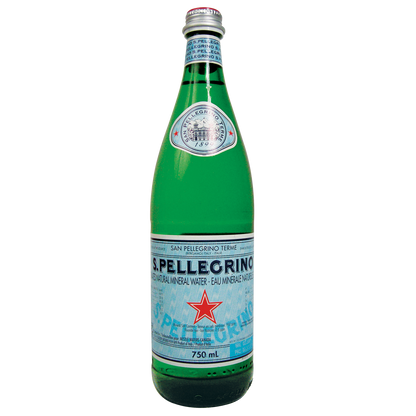 SAN PELLEGRINO, WATER MINERAL NATURAL CARBONATED, 15 x 750 ML