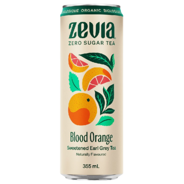 ZEVIA, BLOOD ORANGE EARL GREY TEA, 12 x 355ML