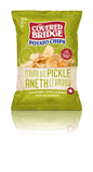 COVERED BRIDGE, CREAMY DILL PICKLE POTATO CHIPS, 12 x 170G