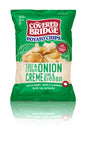 COVERED BRIDGE, SOUR CREAM & ONION POTATO CHIPS, 12 x 170G