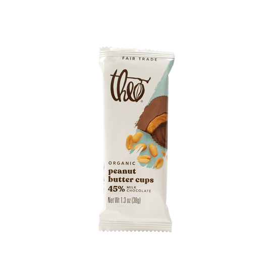 THEO, PEANUT BUTTER CUPS MILK BILINGUAL, 12 x 38G