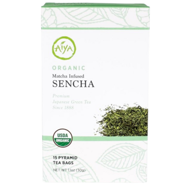 AIYA AMERICA, ORGANIC MATCHA INFUSED SENCHA, 6 x 20G