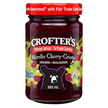 CROFTER'S ORGA, PREMIUM FRUIT SPREAD - MORELLO CHERRY, 6 x 383ML
