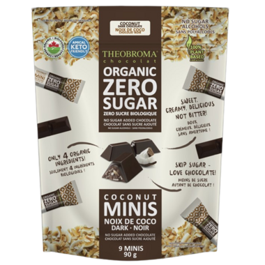 THEOBROMA CHOCO, ZERO SUGAR COCONUT MINI, 10 x 9X10G