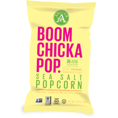 ANGIE'S ARTISAN, SEA SALT POPCORN, 8 x 136G