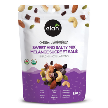 ELAN, ORGANIC SWEET & SALTY MIX SNACKS, 8 x 150G