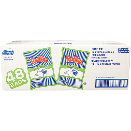 RUFFLES, SOUR CREAM & ONION, 48 X 40G