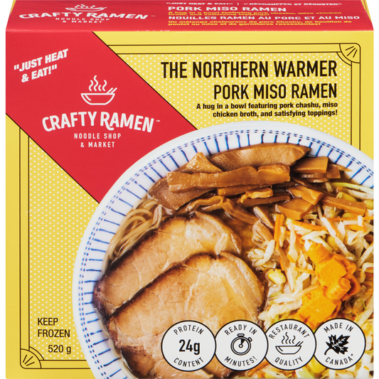 CRAFTY RAMEN, PORK MISO RAMEN, 12 x 520G