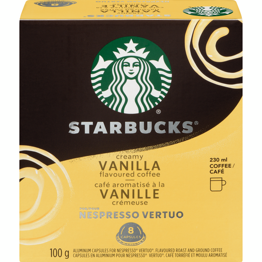 STARBUCKS NESPRESSO VERTUO PODS, CREAMY VANILLA, 4 X 100 G