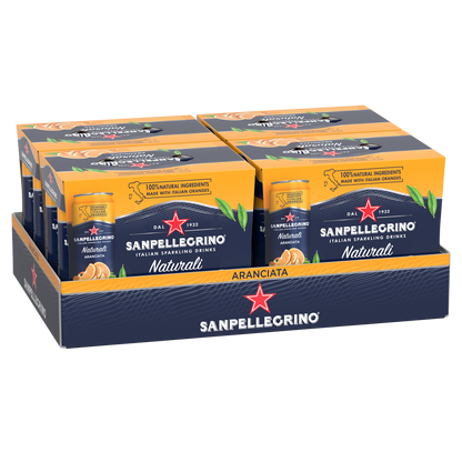 SAN PELLEGRINO, BEVERAGE ARANCIATA ORANGE, 6 x 330 ML