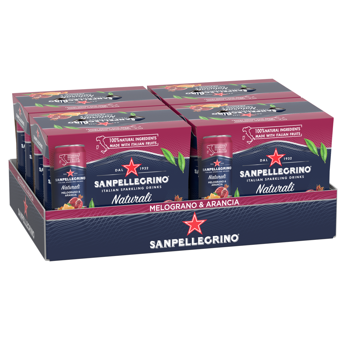 SAN PELLEGRINO, BEVERAGE MELOGRANO & ARANCIA, 6 x 330 ML