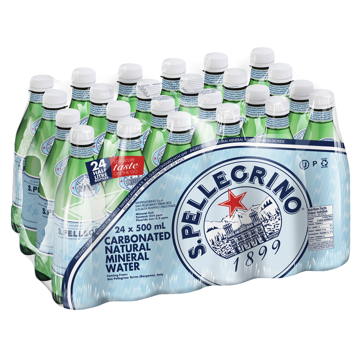 SAN PELLEGRINO, WATER, 24 X 500 ML