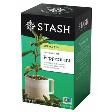 STASH TEA, PEPPERMINT TEA, 6 x 20CT