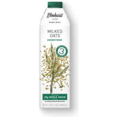 ELMHURST MILKED, UNSWEETENED OAT, 6 x 946ML