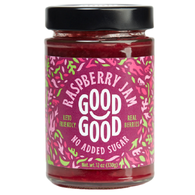 GOOD GOOD, SWEET RASPBERRY SPREAD - KETO FRIENDLY, 6 x 330G