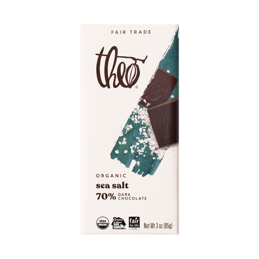 THEO, SEA SALT 70% DARK, 12 x 85G