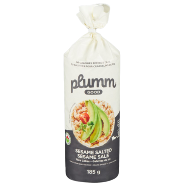 PLUM.M.GOOD, RICECAKE SES SALT OR, 12 x 185G