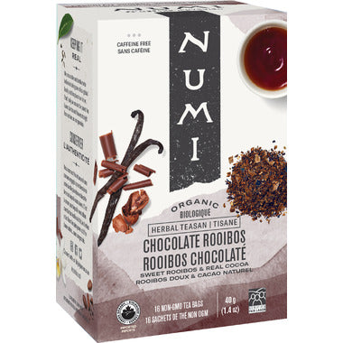 NUMI, CHOCOLATE ROOIBOS, 6 x 16CT
