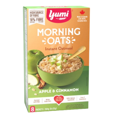 YUMI, MORNING OATS - APPLE & CINNAMON, 6 x 264G