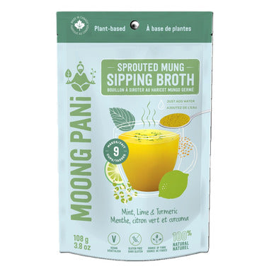 MOONG PANI, MUNG BEAN SIPPING BROTH MINT&LIME, 10 x 108G