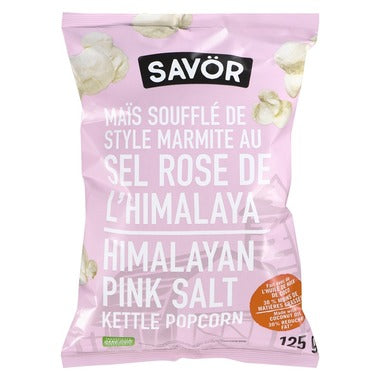SAVOR, HIMALAYAN PINK SALT KETTLE POPCORN, 11 x 125G