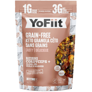 YOFIIT, KETO GRANOLA WITH ADAPTOGENS CHOCO, 12 x 280G