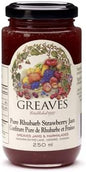 GREAVES, JAM - RHUBARB STRAWBERRY, 12 x 250 ML