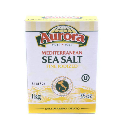AURORA IODIZED SEA SALT, 12 X 1 KG