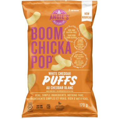 ANGIE'S ARTISAN, WHITE CHEDDAR PUFFS - BAKED, 12 x 170G G