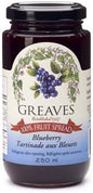 GREAVES, JAM - BLUEBERRY, 12 x 250 ML