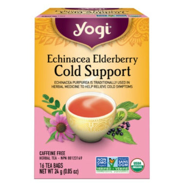 YOGI, ECHINACEA ELDERBERRY COLD SUPPORT, 6 x 16CT