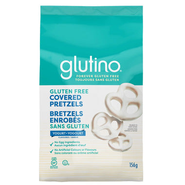 GLUTINO, PRETZELS YOGURT COATED, 12 x 156G