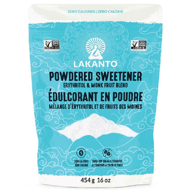 LAKANTO, POWDERED MONKFRUIT SWEETENER, 8 x 454G