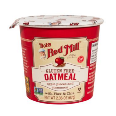 BOB'S REDMILL, APPLE CINNAMON OATMEAL CUP, 12 x 67 G