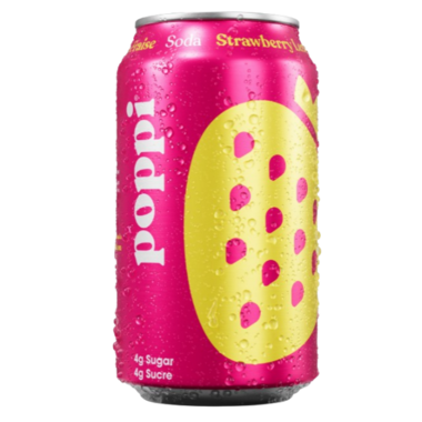 POPPI, SODA STRAWBERRY LEMON, 12 x 355ML