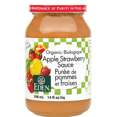EDEN FOODS, APPLE STRWBERRY SAUCE OR, 12 x 398 ML