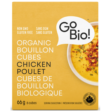 GO-BIO, GF CHCKN BOUILLON CUBE OR, 15 x 66G