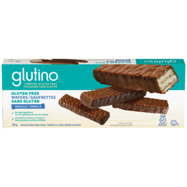 GLUTINO, VANILLA WAFER COOKIES, 12 x 130G